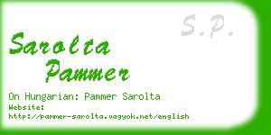 sarolta pammer business card